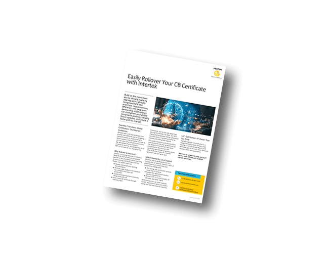 CB Scheme Rollovers from Other NCBs to Intertek | Fact Sheet