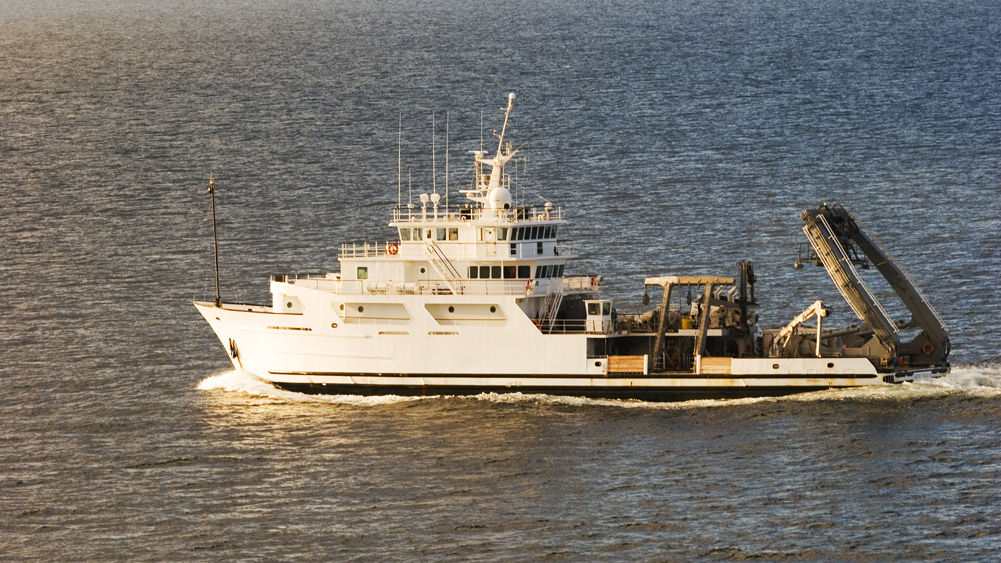 White boat on the water